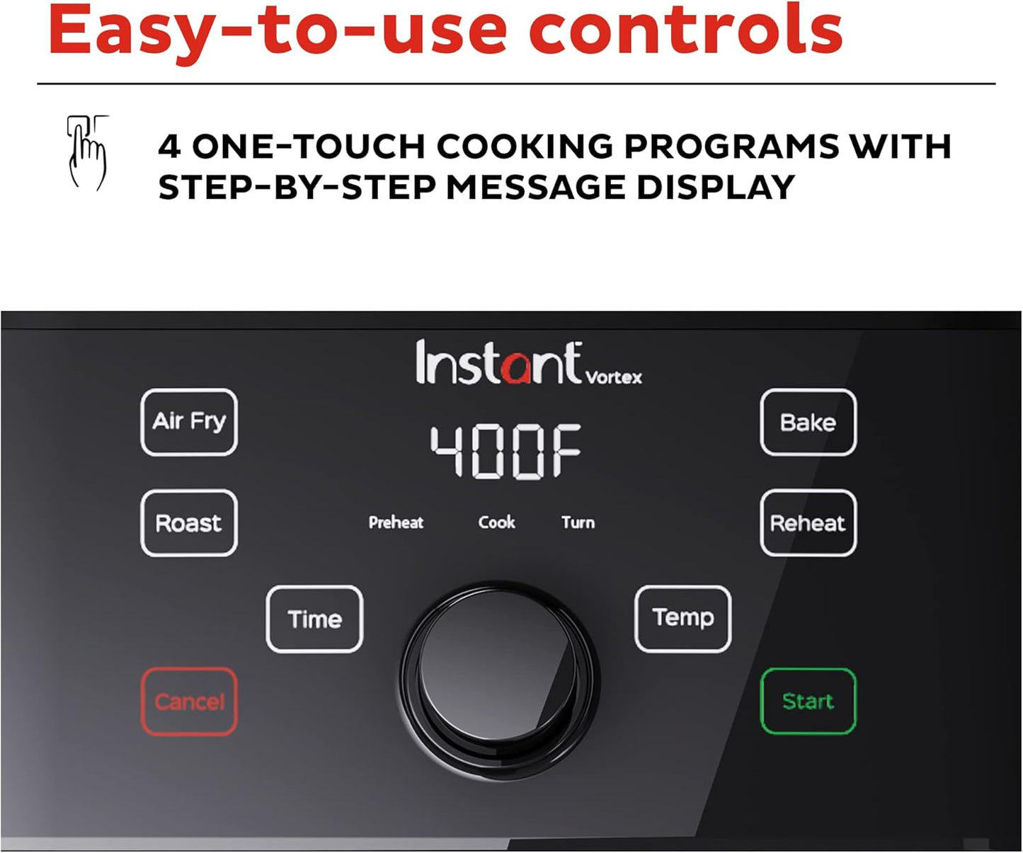 Instant Pot Vortex 5.7QT Air Fryer With Accessories, Custom Smart Cooking Programs, 4-in-1 Functions that Crisps, Roasts, Bakes and Reheats, 100+ In-App Recipes, from the Makers of Instant Pot, Black